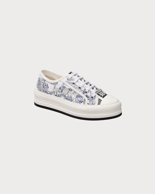 CHRISTIAN DIOR Women's Walk'n'Dior Platform Sneaker | 迪奥 厚底波鞋 (蓝白色) - LondonKelly 英国名牌代购