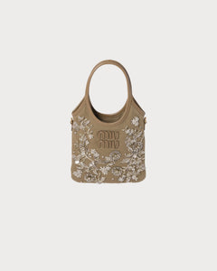 MIU MIU IVY Embroidered Gabardine Bag Cotton(3 Colors)