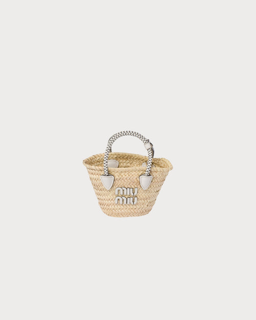 MIU MIU Mini Woven Fabric Handbag | 缪缪 草编袋 (White)