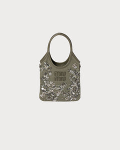 MIU MIU IVY Embroidered Gabardine Bag Cotton(3 Colors)
