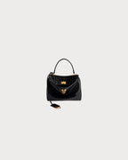 BALENCIAGA(W) Rodeo Handbag Crocodile Embossed(Mini/Black)