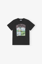 GANNI Black Basic Jersey Teddy Relaxed T-shirt | 短袖上衣 (黑色) - LondonKelly 英國名牌代購