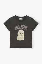 GANNI Black Poodle Graphic T-shirt | 短袖貴賓狗上衣 (黑色) - LondonKelly 英國名牌代購