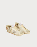 GOLDEN GOOSE Women’s Super - Star in leather with Swarovski crystal star and heel tab | 黃金鵝 女款 Super - Star 皮革款,搭配施華洛世奇水晶星星與後跟標籤(白色) - LondonKelly 英國名牌代購