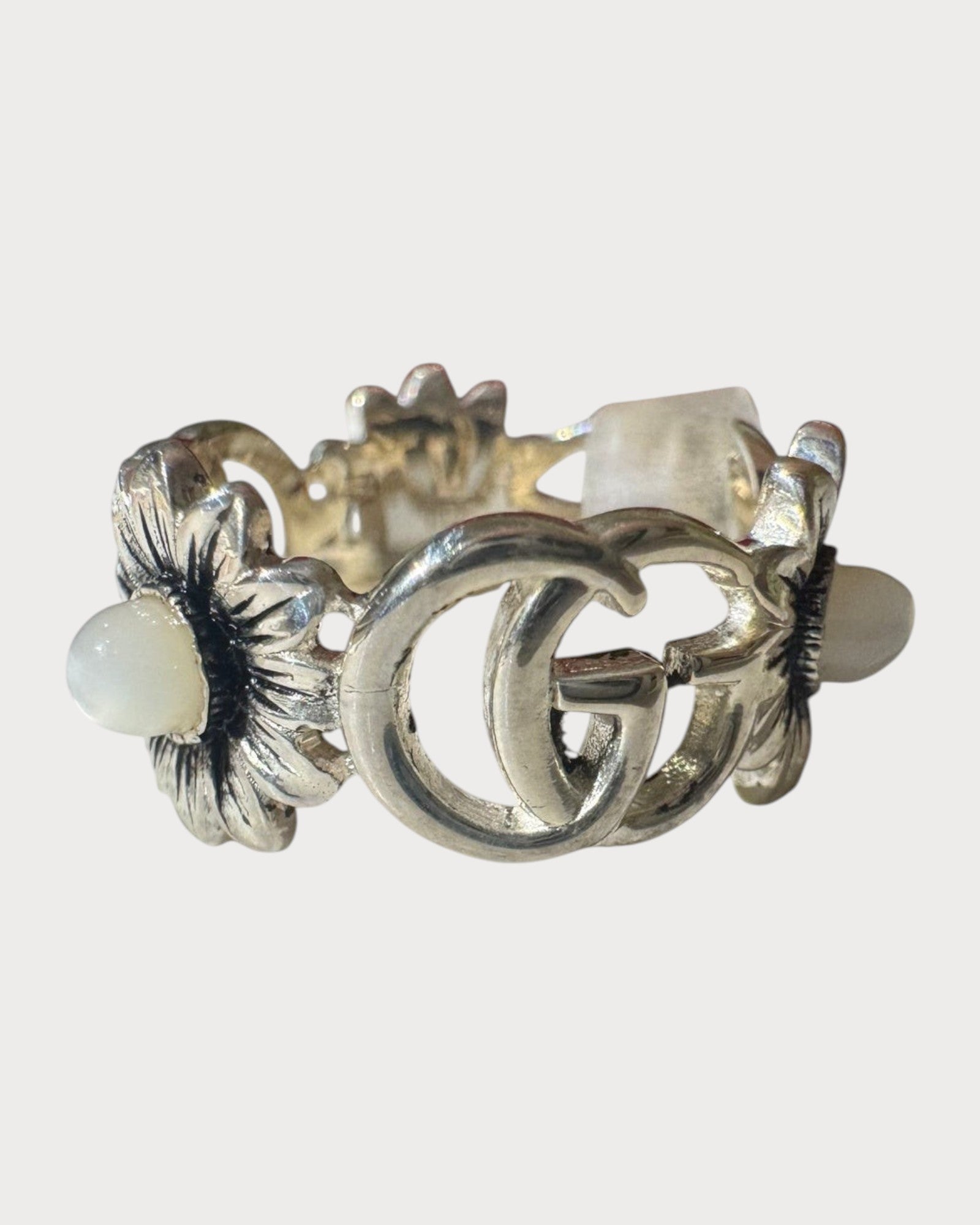 古馳Double G Mother of Pearl Ring 925純銀戒指(2色) | LONDONKELLY