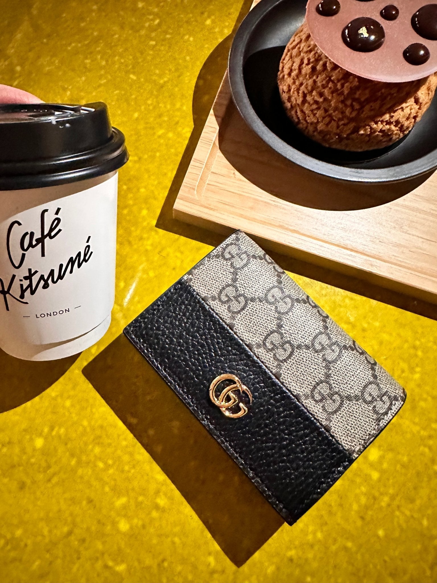 GUCCI GG Marmont Card Case Wallet Gucci card case wallet (multi-colo