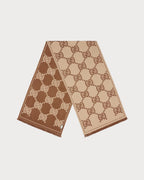 GUCCI GG Wool Jacquard Scarf | 古馳 頸巾 (啡色) - LondonKelly 英國名牌代購