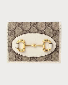 GUCCI Horsebit 1955 Card Case Wallet | 古馳 銀包 (White)