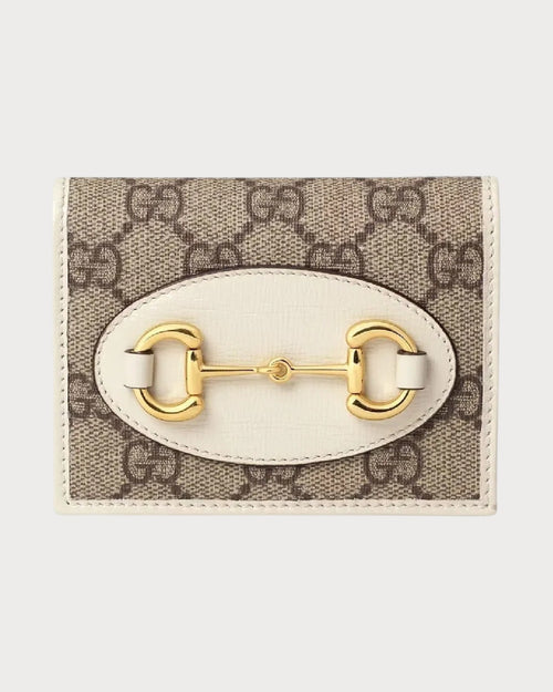 GUCCI Horsebit 1955 Card Case Wallet | 古馳 銀包 (White)