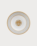 HERMES Mosaique Au 24 Gold Soup Plate | 愛馬仕 餐具盤子兩隻 (金色) - LondonKelly 英國名牌代購