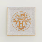 HERMES Mosaique au 24 gold square plate n°5 | 愛馬仕 方形碟 (金色) - LondonKelly 英國名牌代購
