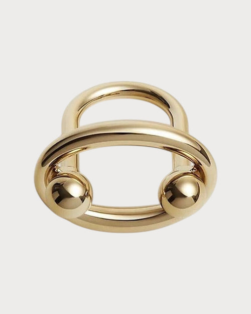 HERMES Satellite Scarf 90 Ring | 爱马仕 丝巾扣 (Gold)