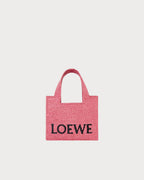 LOEWE Mini Font Tote Raffia Pink | 罗意威 草编袋 (粉红色) - LondonKelly 英国名牌代购