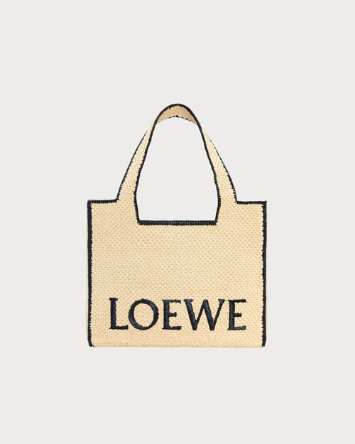 LOEWE Raffia Large Loewe Font Tote | 羅意威 草編袋 (啡色) - LondonKelly 英國名牌代購