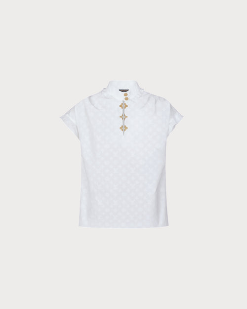 LOUIS VUITTON 1A5M05 Frill Blouse |路易威登 短袖上衣 (白色) - LondonKelly 英國名牌代購