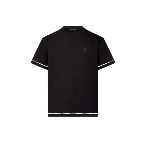 LOUIS VUITTON 1AFXOU Men's Pearl - Embellished Cotton T-Shirt | 路易威登 男仕上衣 (黑色) - LondonKelly 英國名牌代購