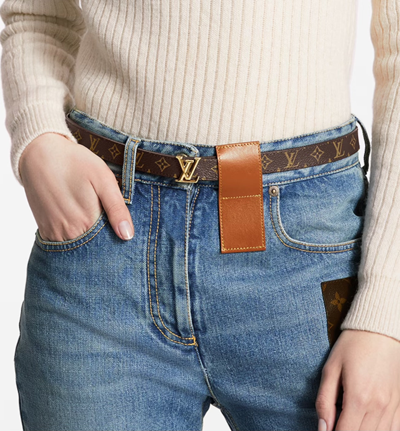 LV ICONIC 20MM Belt Louis Vuitton Bicolor Iconic 20mm Reversible Belt 31 – THE  main image 4