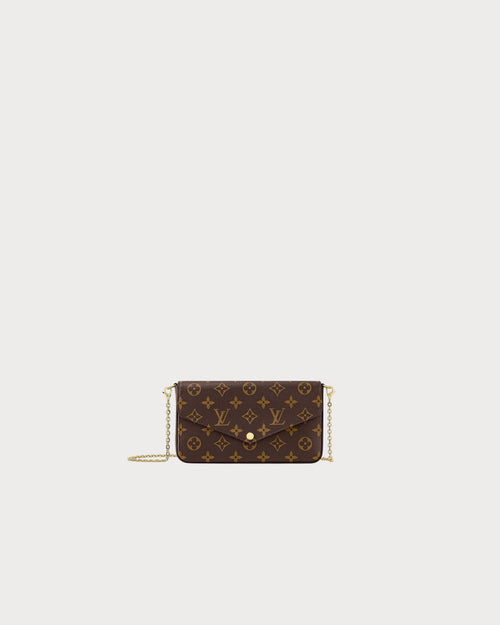 LOUIS VUITTON M81896 Felicie Pochette | 路易威登 銀包配鏈帶 (啡色老花) - LondonKelly 英國名牌代購