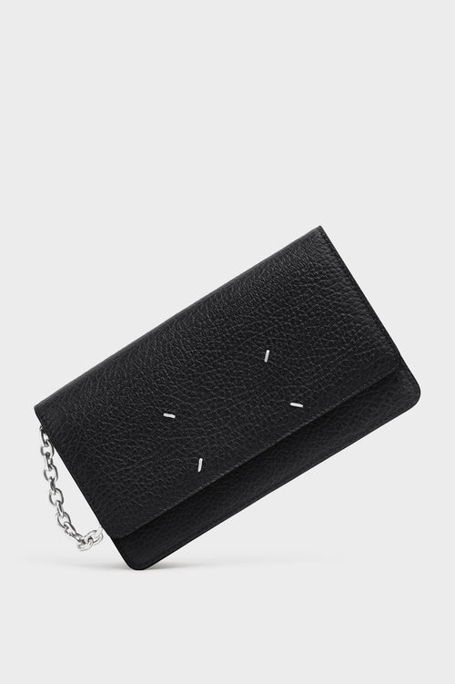 MAISON MARGIELA MM Four Stitches Chain Wallet | 銀包連鏈帶 (黑色) - LONDONKELLY 英國名牌代購