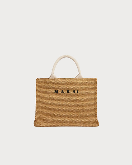 MARNI Natural - Coloured Raffia - Effect Small Tote Bag | 瑪尼 草編袋 (啡色) - LondonKelly 英國名牌代購