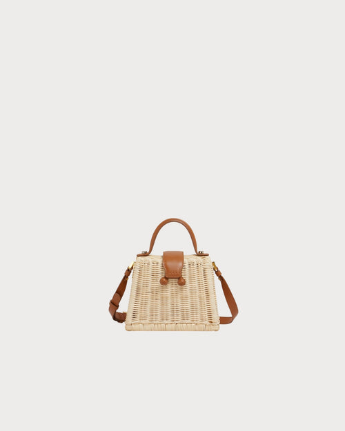 MARNI Natural Rattan Midollino Handbag | 瑪尼 草編袋 (啡色) - LondonKelly 英國名牌代購