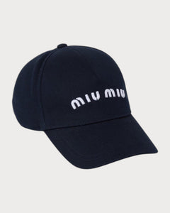 MIU MIU Drill Baseball Cap Cotton(2 Colors) - LONDONKELLY 英國名牌代購