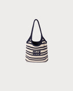 MIU MIU Ivy Crochet Tote Bag | 缪缪 草编袋 (蓝白色) - LondonKelly 英国名牌代购