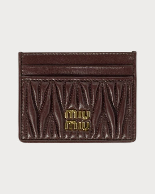 MIU MIU Matelasse Nappa Leather Card Holder | 繆繆 卡套 (多色) - LONDONKELLY 英國名牌代購