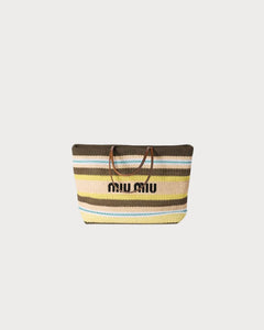 MIU MIU Raffia - Effect Woven Tote Bag | 缪缪 草编袋 (多色) - LondonKelly 英国名牌代购