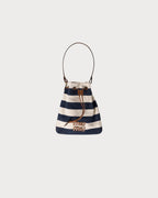 MIU MIU Striped Fabric Drawstring Pouch | 缪缪 手袋 (蓝白色) - LondonKelly 英国名牌代购