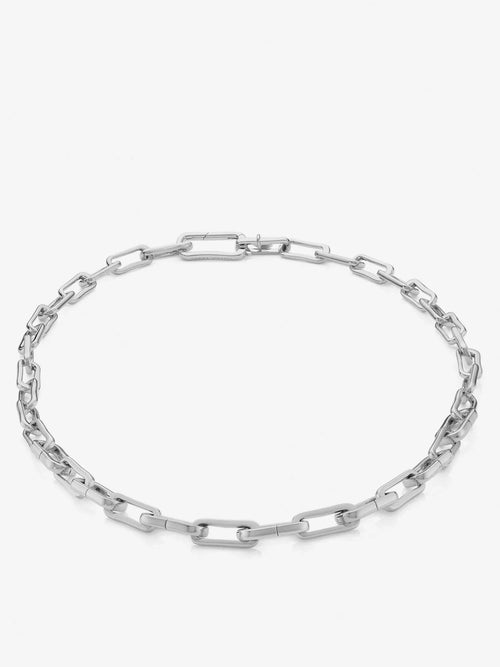 MONICA VINADER Alta Capture Charm Sterling Silver Link Necklace | 颈链 (银色) - LondonKelly 英国名牌代购