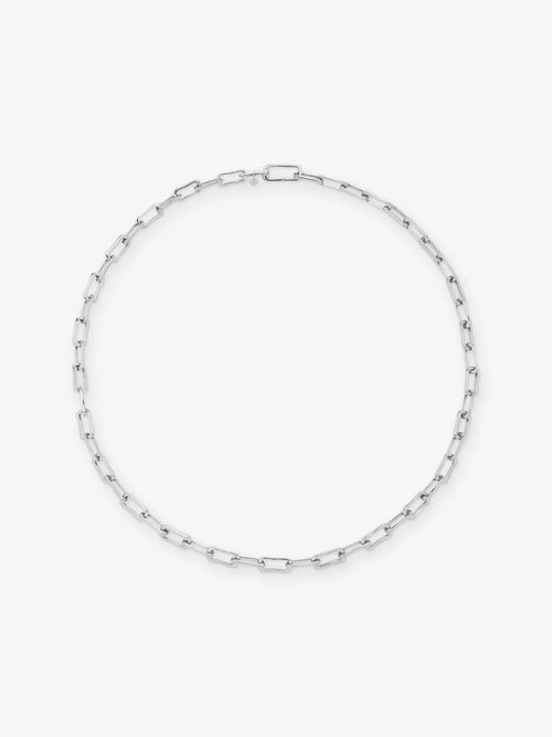 MONICA VINADER Alta Mini Sterling - Silver Chain Necklace | 颈链 (银色) - LondonKelly 英国名牌代购