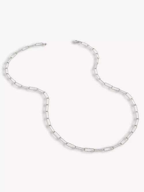 MONICA VINADER Alta Textured Sterling Silver Necklace | 颈链 (银色) - LondonKelly 英国名牌代购
