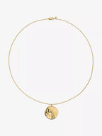 MONICA VINADER Aquarius Zodiac 18ct Yellow Gold Vermeil Pendant Necklace | 颈链 (金色) - LondonKelly 英国名牌代购