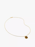 MONICA VINADER Delphi Tiger’s Eye Gold Vermeil Pendant Necklace | 颈链 (金色) - LondonKelly 英国名牌代购