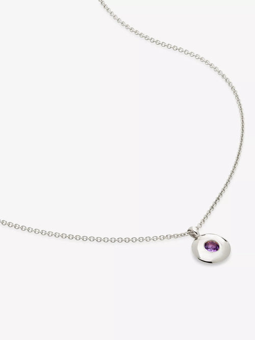 MONICA VINADER February Birthstone Sterling - Silver Necklace | 颈链 (银色) - LondonKelly 英国名牌代购