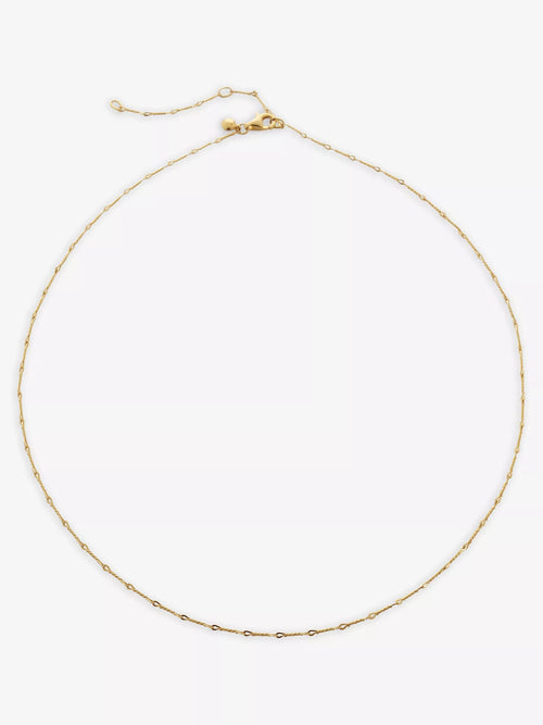 MONICA VINADER Fine Twist 18ct Yellow Gold - Plated Sterling Silver Vermeil Choker Necklace | 颈链 (金色) - LondonKelly 英国名牌代购