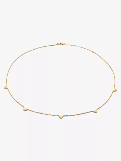 MONICA VINADER Heart Station 18ct Yellow Gold - Plated Vermeil Sterling - Silver Necklace | 颈链 (金色) - LondonKelly 英国名牌代购