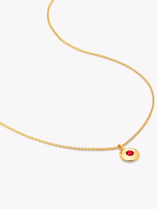 MONICA VINADER January birthstone and Garnet Pendant Necklace | 颈链 (金色) - LondonKelly 英国名牌代购