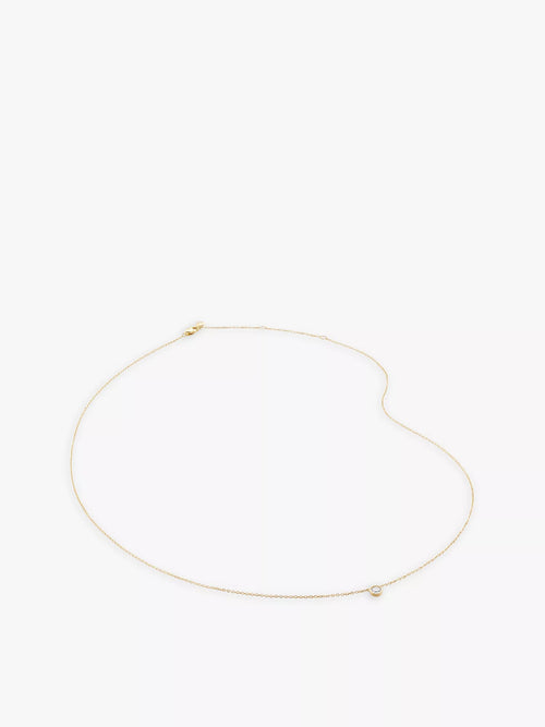 MONICA VINADER Lab - Grown 14ct Yellow - Gold And 0.06ct Lab - Grown Diamond Pendant Necklace | 頸鏈 (金色) - LondonKelly 英國名牌代購