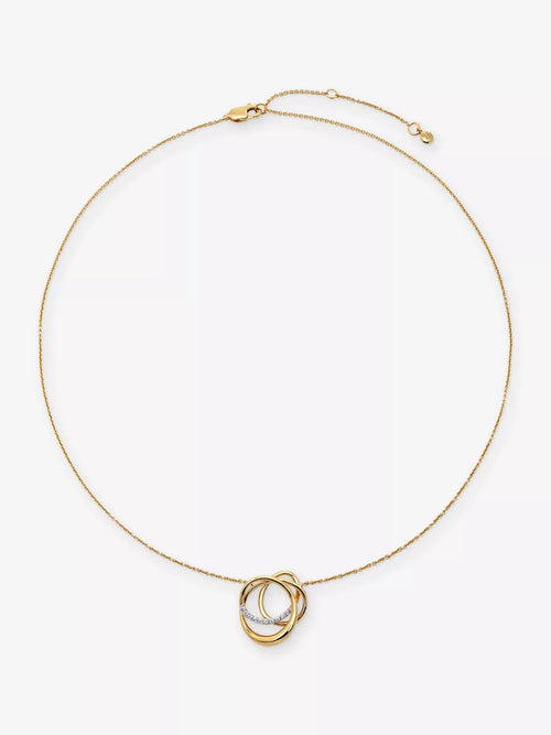 MONICA VINADER Nura Pave Wrap 18ct Yellow Gold Vermeil And Lab - Grown Diamond Necklace | 颈链 (金色) - LondonKelly 英国名牌代购