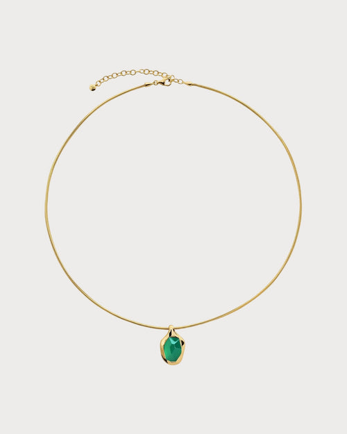 MONICA VINADER Odyssey 18ct Gold Vermeil - Plated 925 Sterling Silver and Onyx Pendant Necklace | 頸鏈 (綠色) - LondonKelly 英國名牌代購