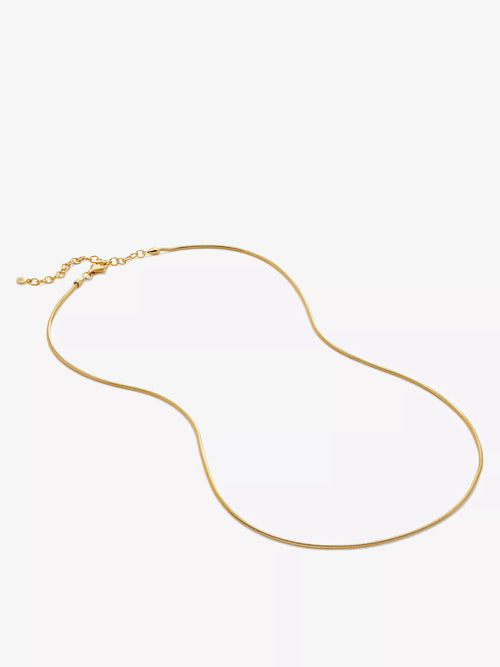 MONICA VINADER Thin Snake 18ct Yellow Gold - Plated Vermeil Sterling - Silver Necklace | 颈链 (金色) - LondonKelly 英国名牌代购