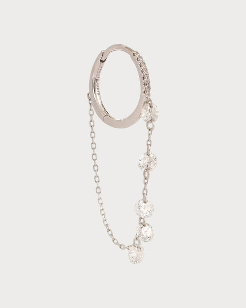 PERSEE White Gold and Diamond Danae Single Earring | 白金鑽石單耳環 (白金款) - LondonKelly 英國名牌代購