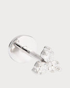 PERSEE White Gold and Diamond Triangle Single Earring | 白金鑽石三角單耳環 (白金) - LondonKelly 英國名牌代購