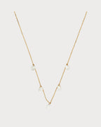 PERSEE Yellow Gold and Diamond 5 - Stone Danae Necklace | 黃金鑽石5顆石達娜伊項鍊 (黃金) - LondonKelly 英國名牌代購