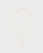 PERSEE Yellow Gold and Diamond Alphabet C Necklace | 黃金鑽石字母項鍊 (黃金) - LondonKelly 英國名牌代購