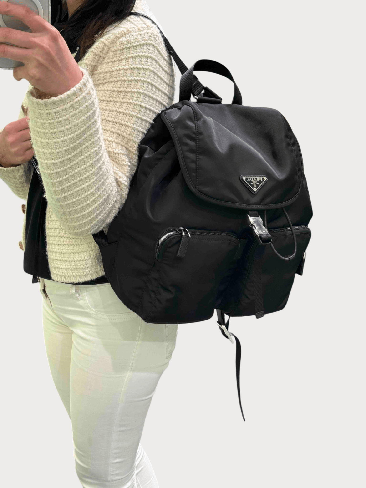 PRADA 1BZ005 Backpack Nylon(Medium/Black) | LONDONKELLY
