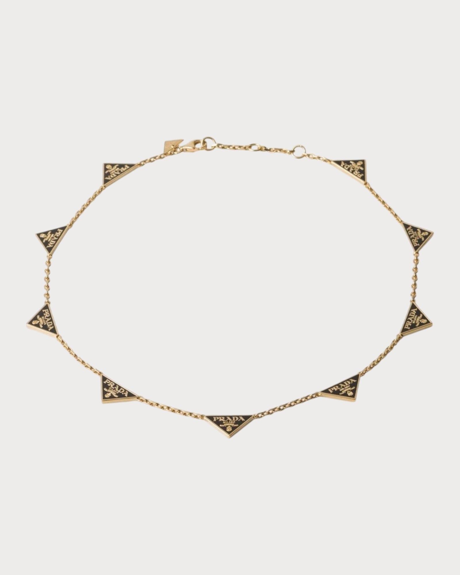 PRADA 1IC081 Enameled Metal Necklace(Gold) | LONDONKELLY