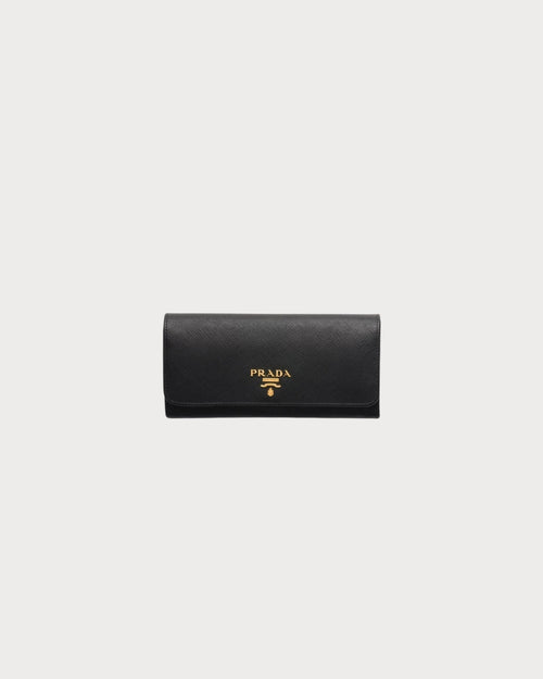 PRADA Large Saffiano Leather Wallet | 普拉達 長銀包 (黑色) - LondonKelly 英國名牌代購
